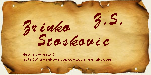 Zrinko Stošković vizit kartica